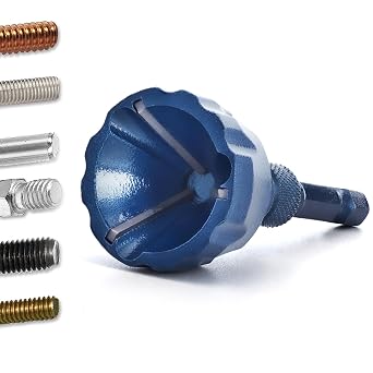 Deburring External Chamfer Tool, YG8 Carbide Blade, Deburring Drill Bit, Remove Burr Tools with Quick Release Shank, Repair Tools for Damaged Bolts Fits for 1/8"- 3/4" 3mm-19mm