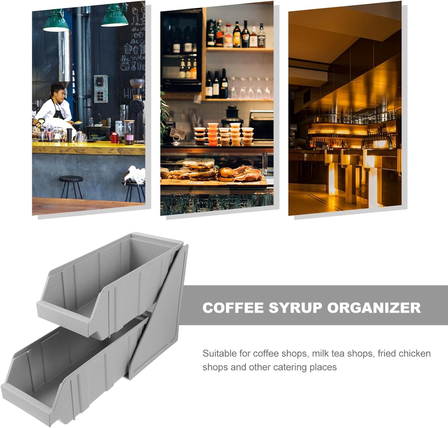 Tea Bag Holder Organizer Stand Station Organizer Countertop Box for Tea Sugar Coffee Hotel Inn