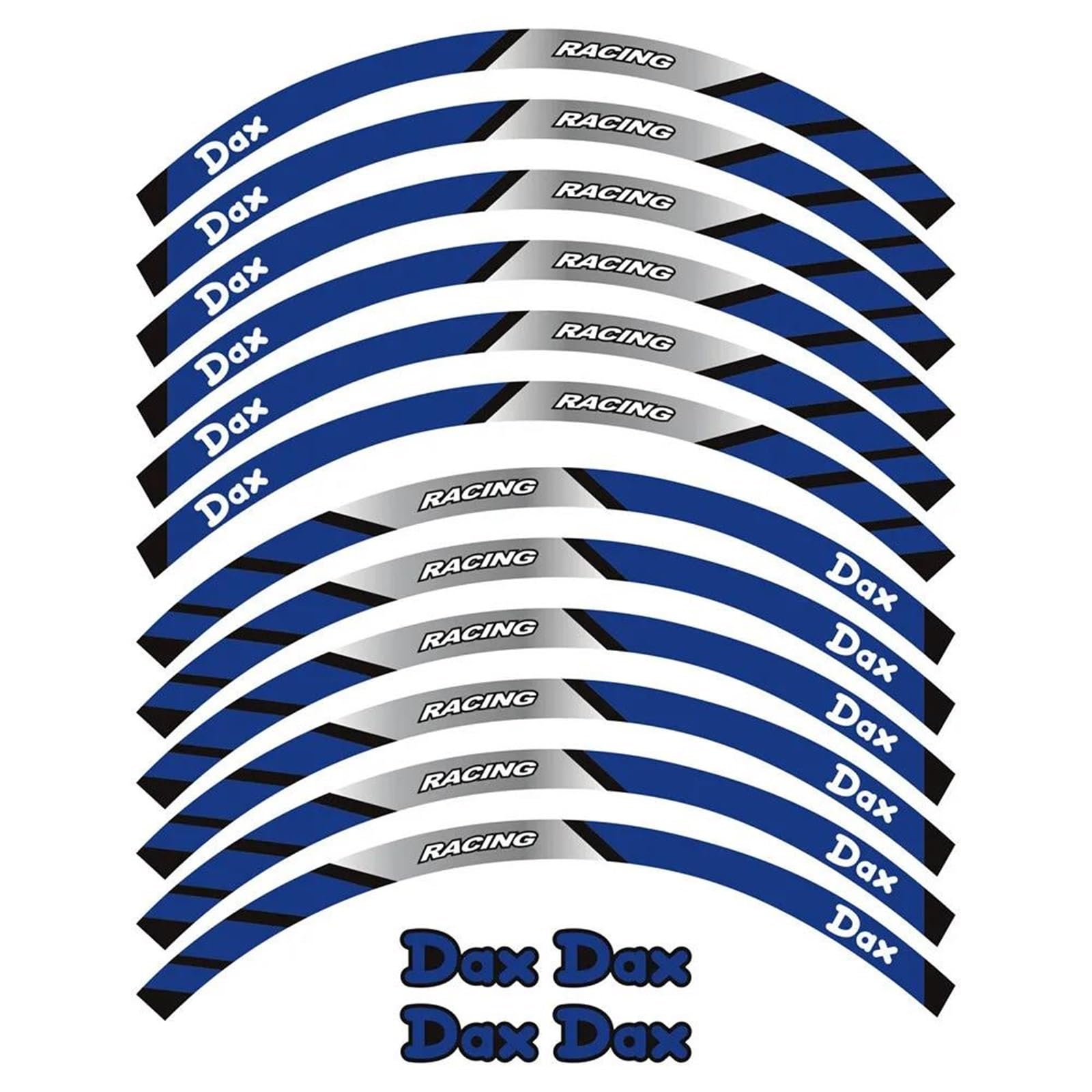 Motorcycle Wheel Rim Stripes Sticker Reflective for DAX 125 ST125 ST-125 Stickers Decal(Color9)