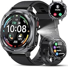 2025 Men's Military Smart Watch, 1.45" HD Smartwatch Man with BT 5.3 Calls, 114+ Sports Modes, Sleep Monitor/Pedometer/Heart Rate Monitor, IP68 Waterproof Activity Bracelet for Android iOS