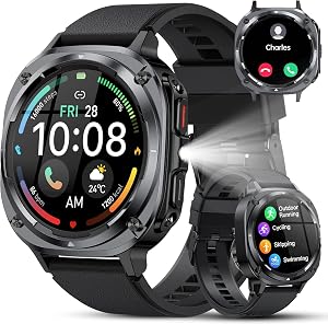 Military Smart Watches for Men Answer Make Calls 1 39 HD Fitness Watch 24 7 Heart Rate Sleep