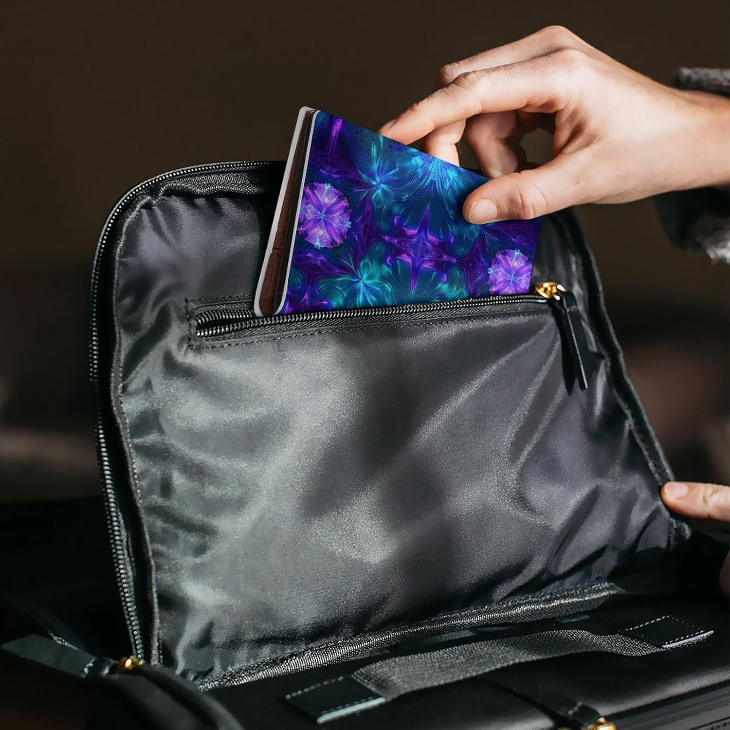 Kaleidoscopic Psychedelic Crystal Passport Holders Cover Protector Card Case