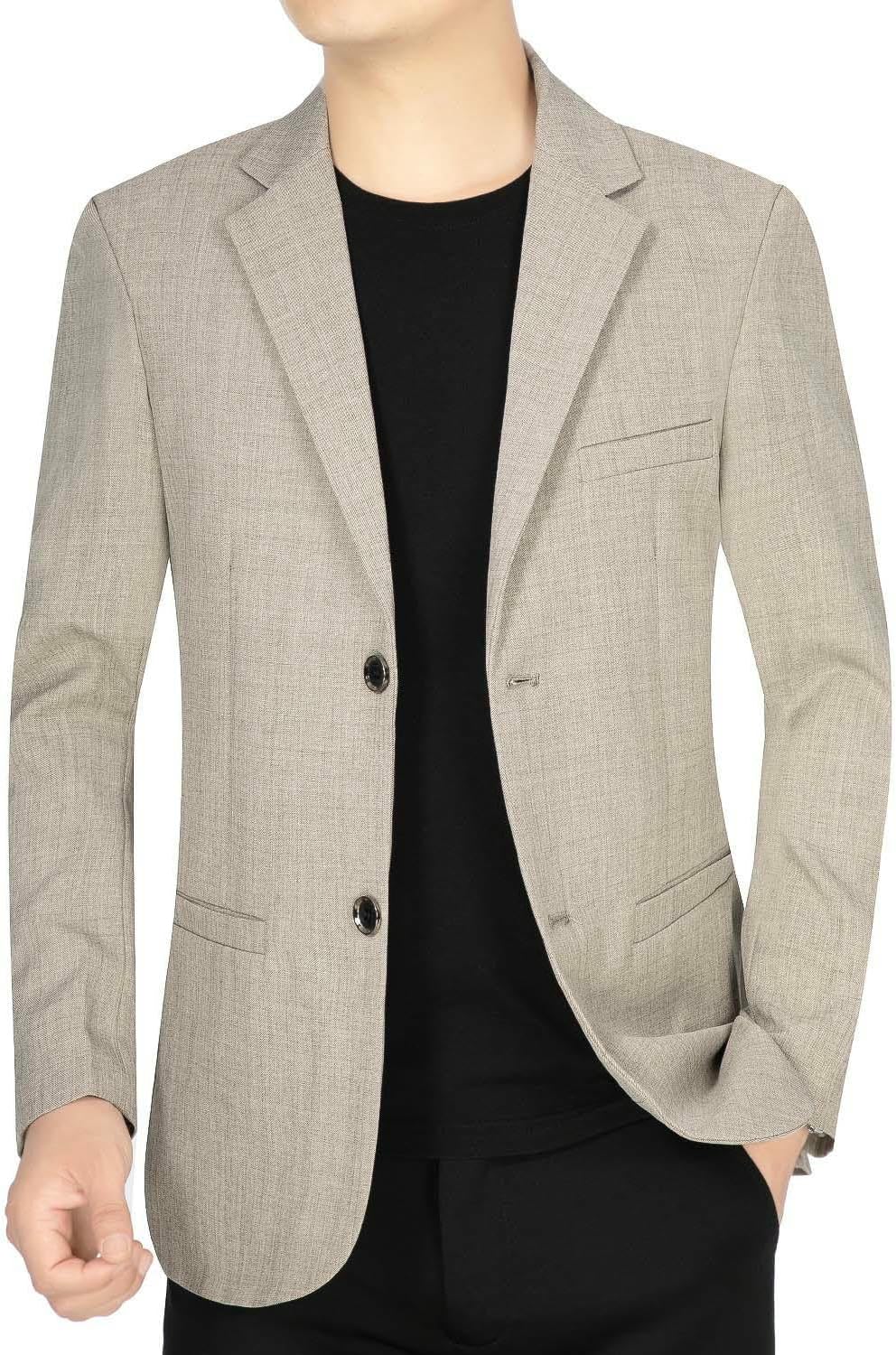 Men’s Spring Autumn Business Simple Comfortable Slim-Fit Casual Blazer