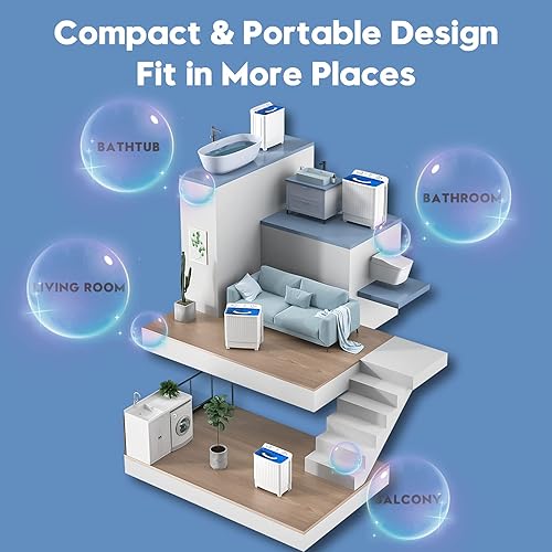 Miniatura 7 de Auertech Lavadora portátil mini lavadora de tina individual de 28 libras máquina de lavandería compacta control de tiempo lavadora semiautomática de