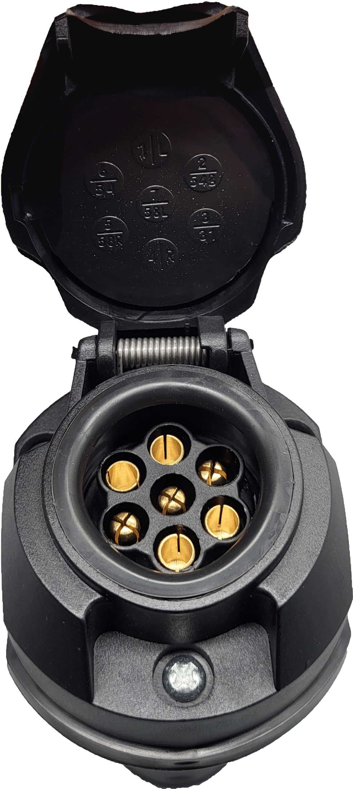 Berger & Schröter | Spannungswandler Adapter für Anhänger 7 polig 24V auf 7 polig 12V, ISO 1724, ISO 1724, Spannungsreduzierer