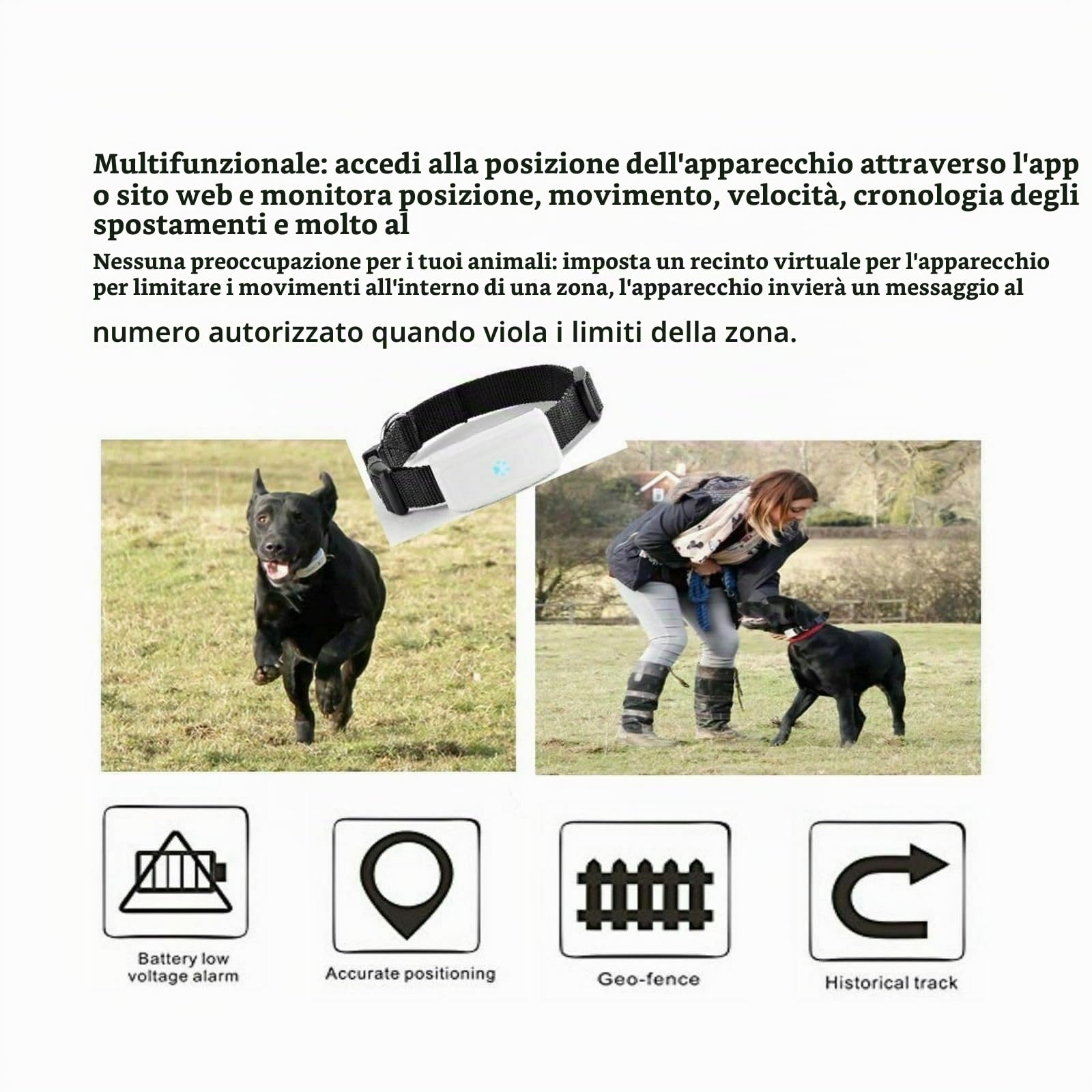 TKSTAR TK911 GPS GSM 3G 2G Collare Cane Gatto Animale Tracker trasmettitore + batteria impermeabile 500mAh / Solo 33g / Live Tracking senza contratto