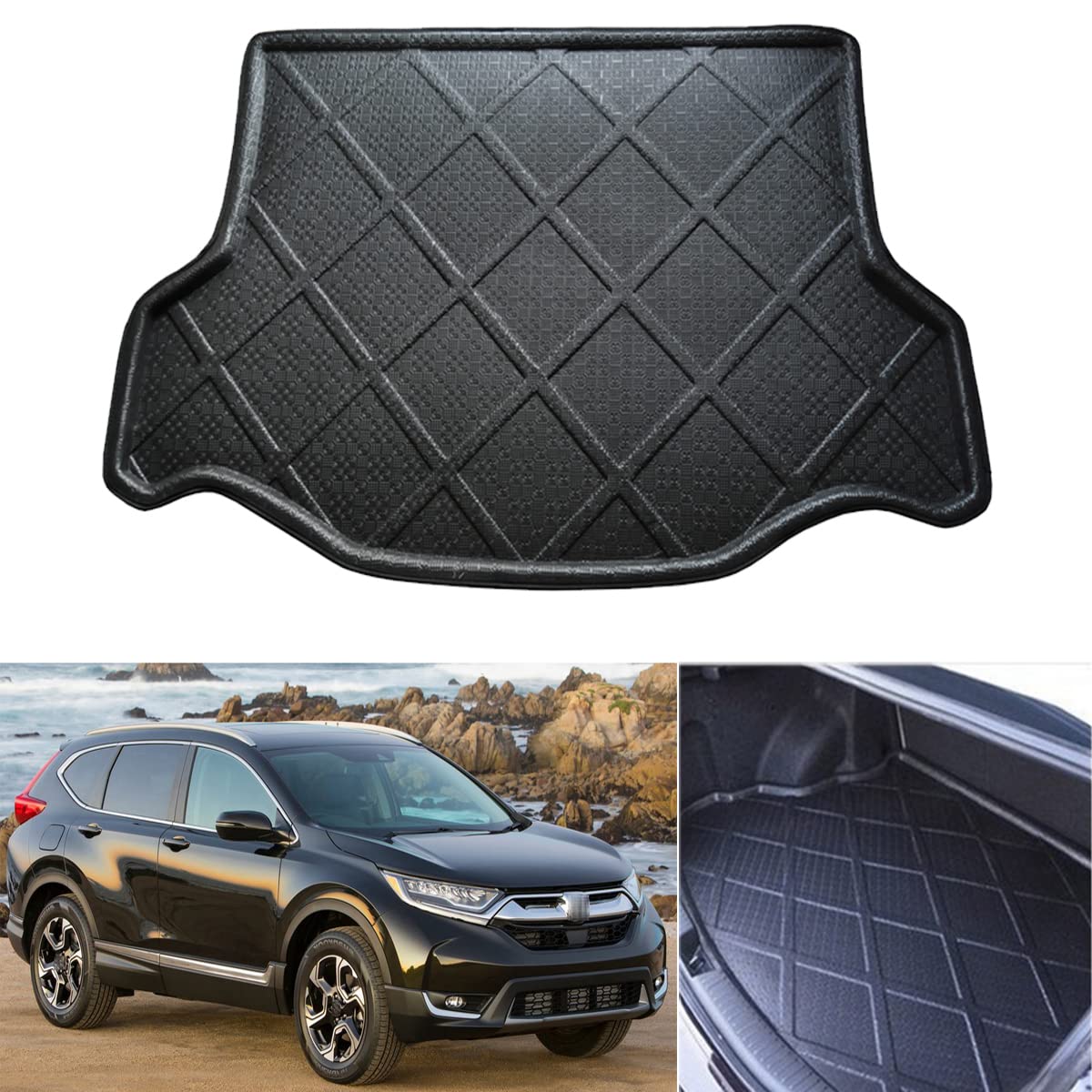 Juego Alfombrillas Coche Renault Clio IV 2015-2019 - Goma Antideslizante + Maletero PE - MOTOS