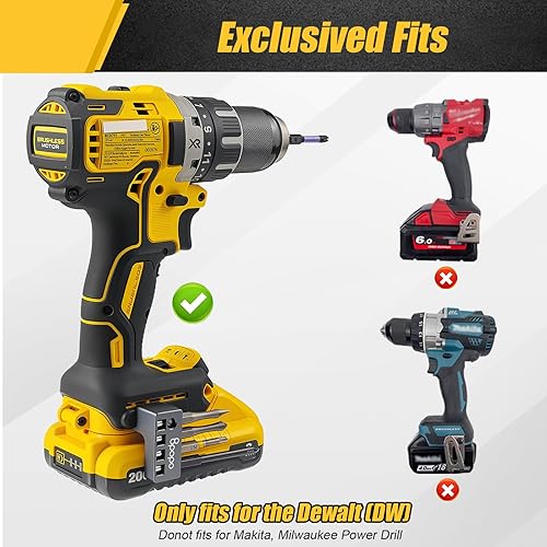 Miniatura 6 de Soportes hexagonales de aluminio de 14 pulgadas para destornilladores de impacto inalámbricos Dewalt Wrox, potente organizador de mangas de broca