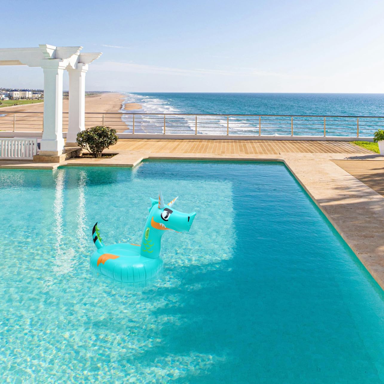 Letto Gonfiabile Galleggiante Forma per Adulti Materassino Piscina Portatile Leggero e Resistente per Mare e Piscina Facile da Trasportare e Usare