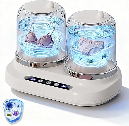 Mini lavadora portátil de 2 litros, no eléctrica, doble bañera, 3 modos de lavado y vórtice de 8 dimensiones, lavadora de ropa interior compacta