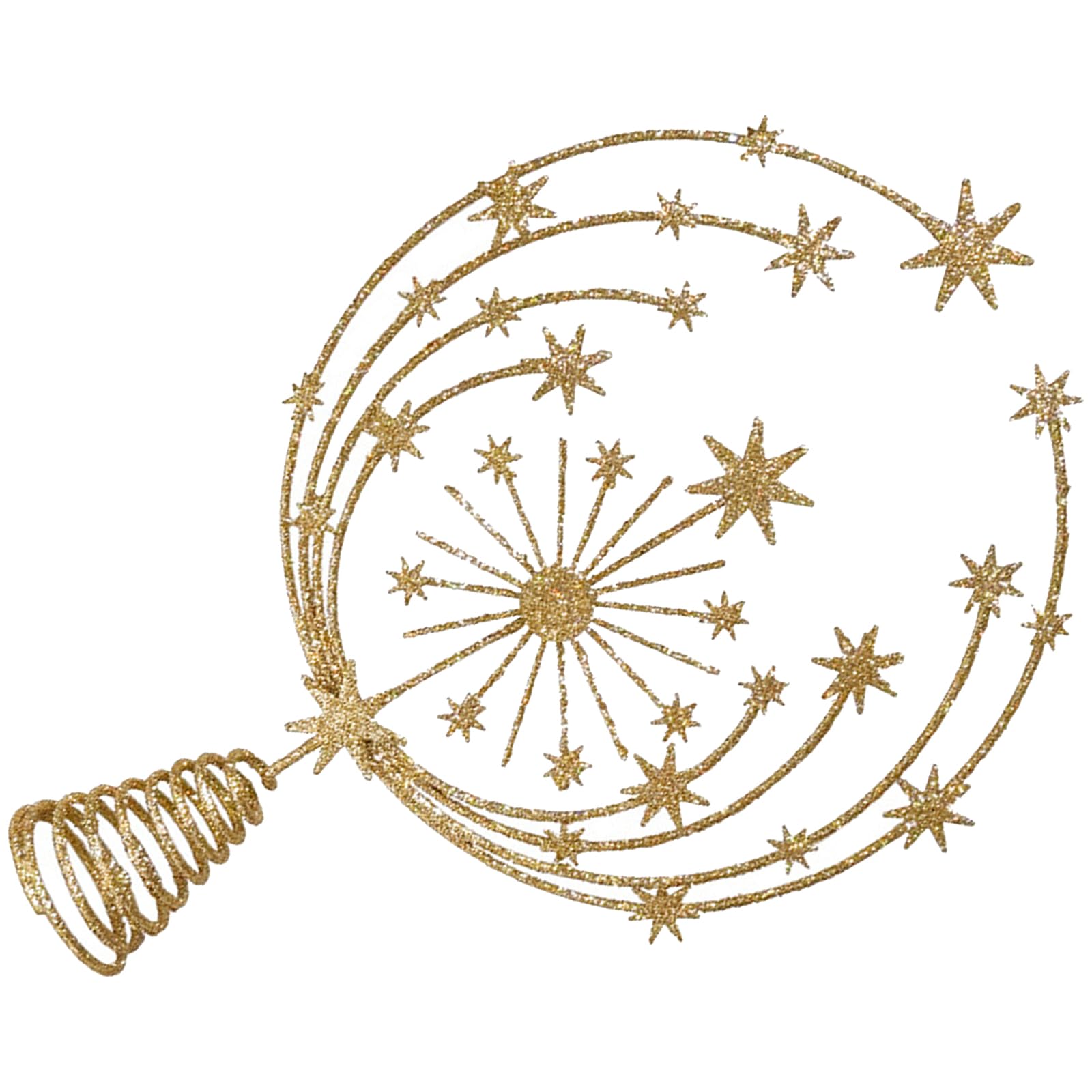 KAQNTUD Traditional Christmas Tree Decoration Made of Metal Star Ornament with Secure Mounting Arrangement Christmas Tree Topper