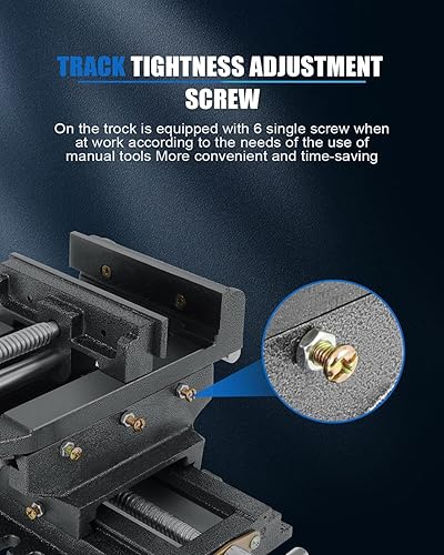 Miniatura 7 de Prensa de taladro de 6 pulgadas, prensa de taladro de 2 ejes, tornillo de banco de prensa de diapositiva cruzada, 6 pulgadas de ancho de mandíbula,