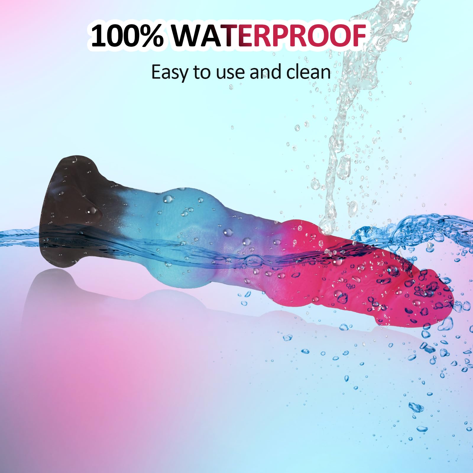 Dildo anale con nodi da 25 cm, dildo anale in silicone liquido morbido, dildo anale XXL con nodi fantasiosi e 2 nodi enormi, giocattoli sessuali per uomini, donne e gay