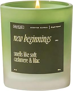 Benevolence LA New Beginnings Scented Candles | 10 oz, 40-50 Hour Burn, New Home Candle | House Warming Gifts for Women, Friends | Gift Idea for Promotion, Retirement - Notes of Cashmere & Lilac