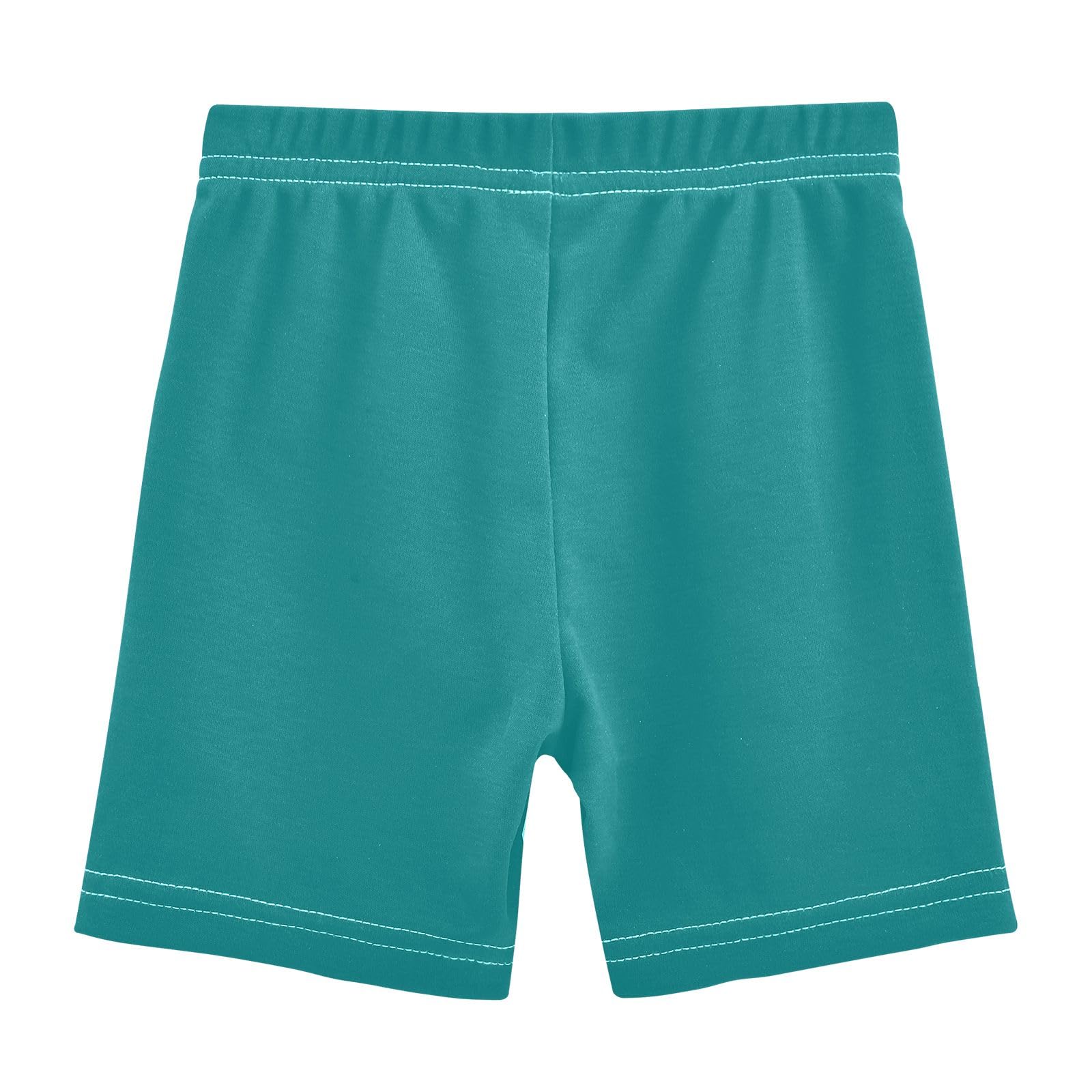 CHIFIGNO Girls Cotton Cartwheel Shorts Kids Bike Shorts Under Dress Dance Short Teal Blue Size 6