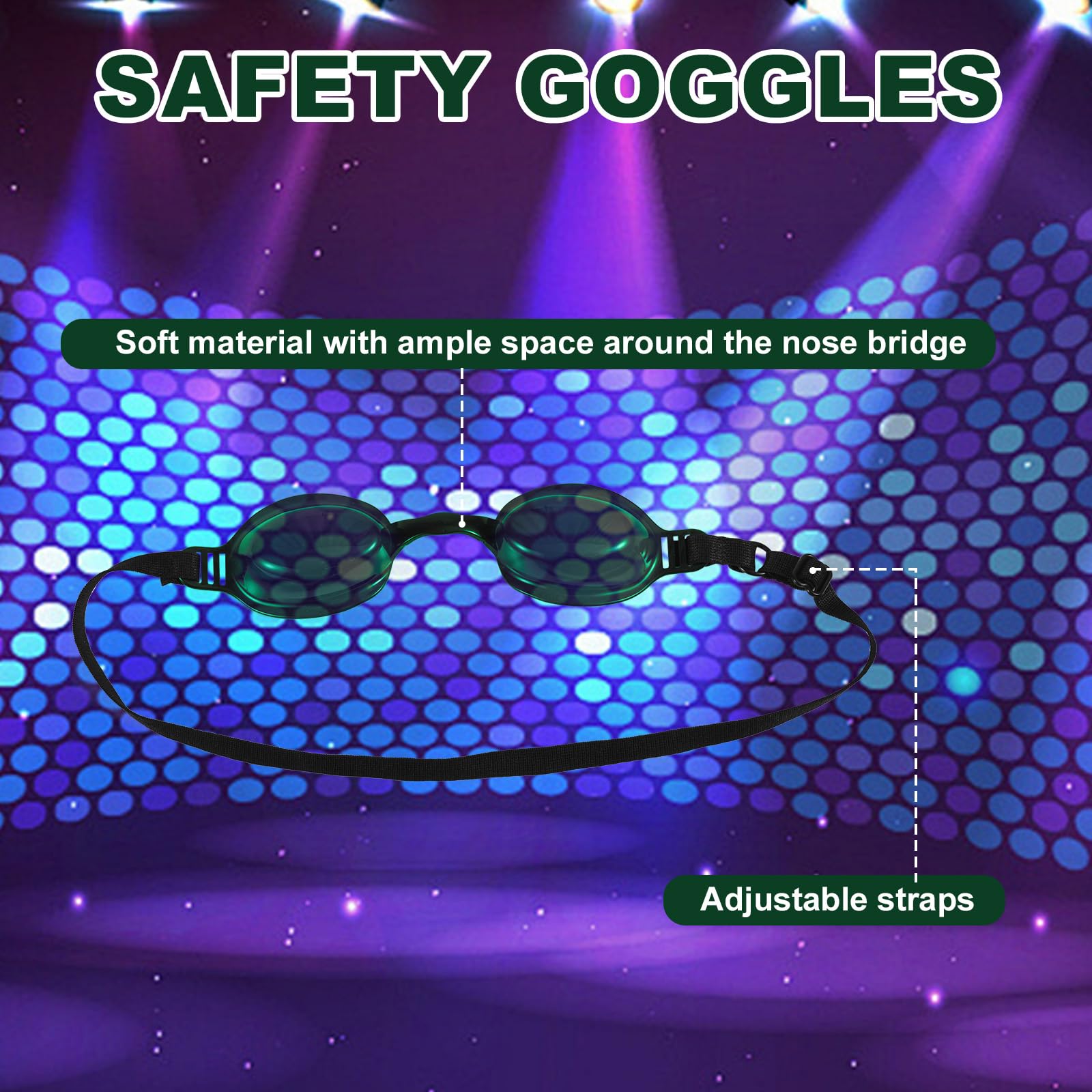 Fukaisu 2 works Protective Goggles for Red Light Eye Protection See-Through Tanning Bed Goggles Tanning Eyewear for Sunbathing IPL LED Light Process without Blocking Vision - Image 4