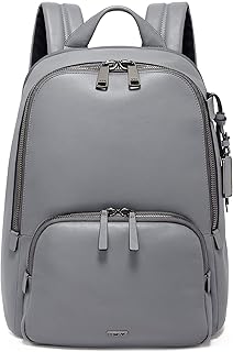 Voyageur Hannah Leather Backpack - Laptop Backpack for Women - For Everyday Use & Travel - Pearl Grey