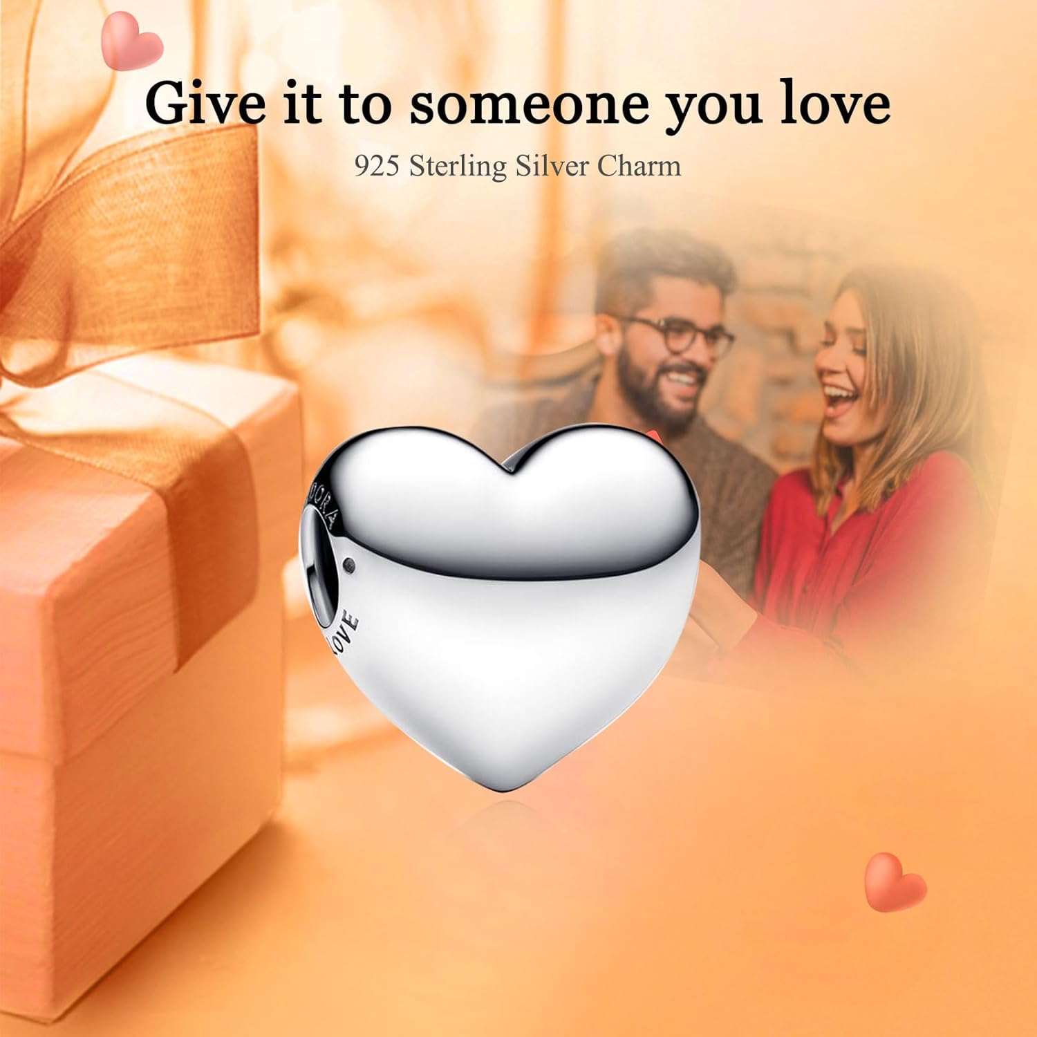 925 Sterling Silver Women Bracelets Necklace Heart 2025 Pendant Women Hand in Hand &Love Angel Wing Full of Heart Clip Safety Chain Charm Mother's Day with Zirconia - Image 2