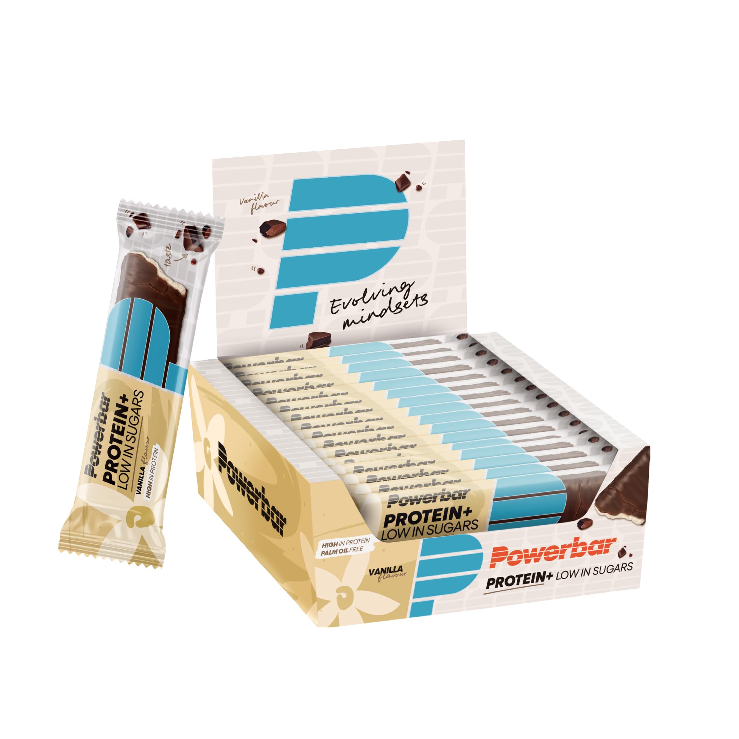 Power Barr Protein Plus Low Sugar Vanilla 16x35g - High Protein Low Sugar Riegel