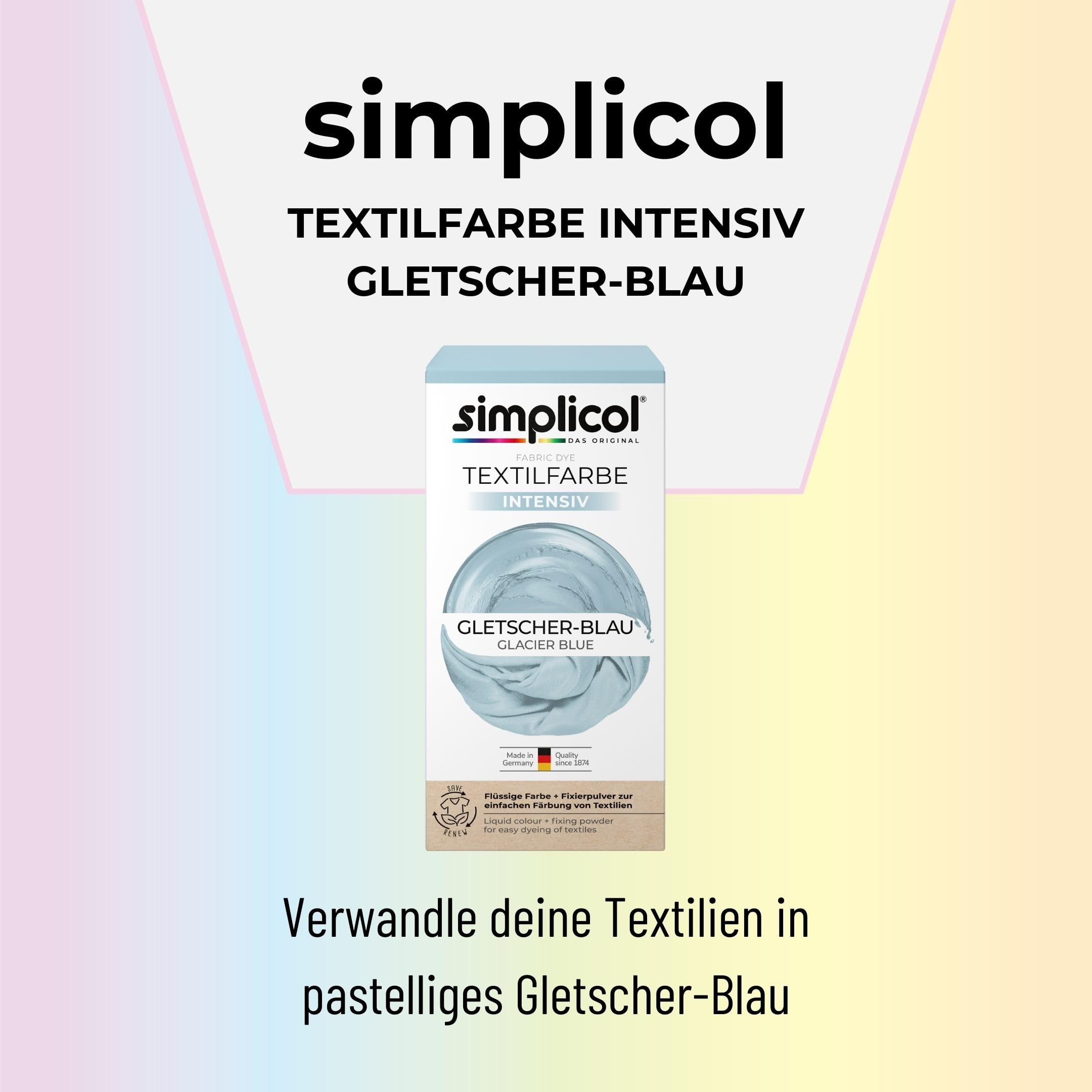 simplicol Textile Dye Intensive Glacier Blue | Easy Dyeing in the