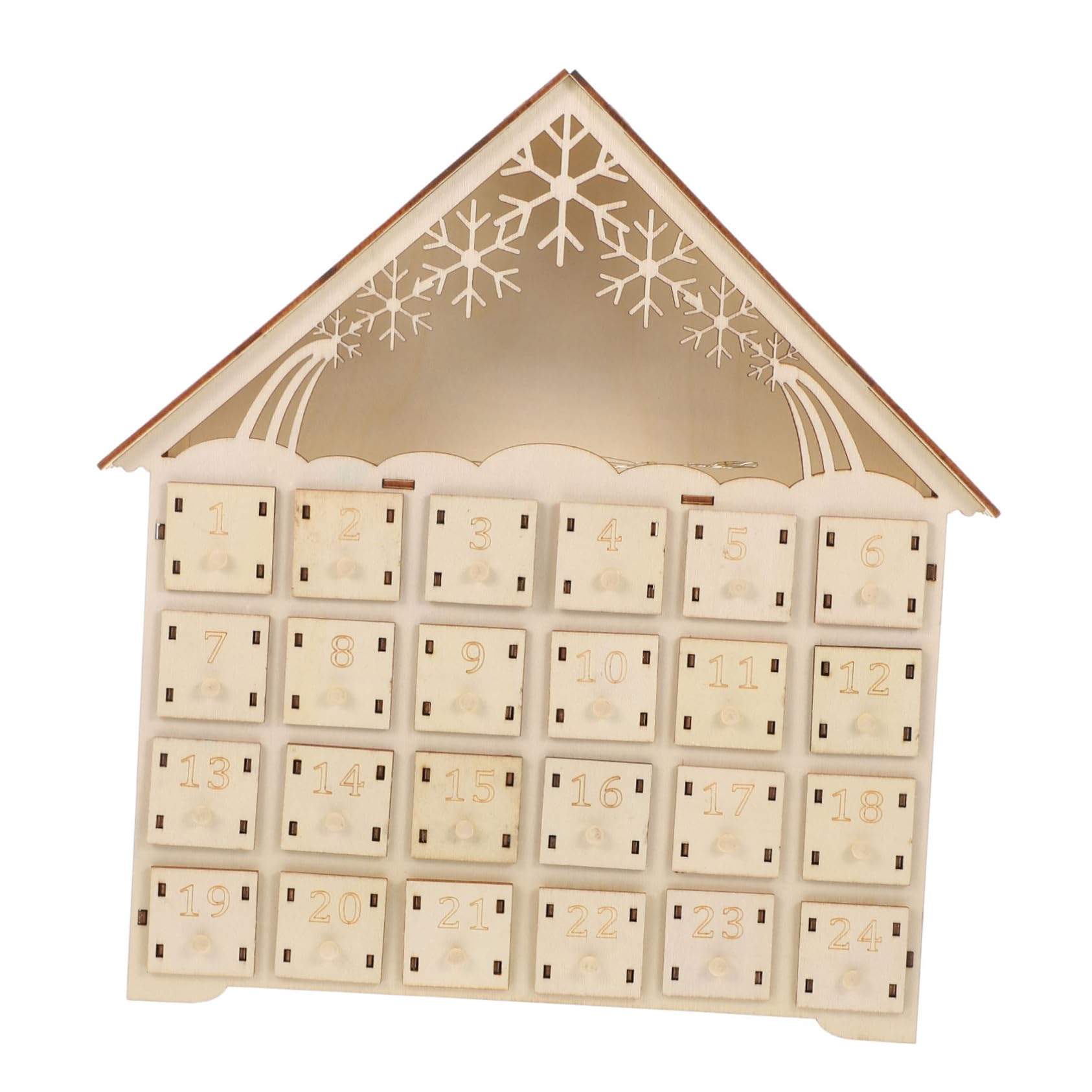 Calendrier de l'Avent 2025 tiroirs bois LED IMIKEYA décoration Noël intérieur maison