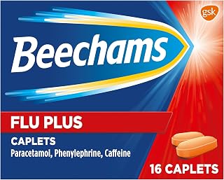 Beechams Cold & Flu Tablets, Pain & Congestion Relief Medicine with Paracetamol, 16 tablets