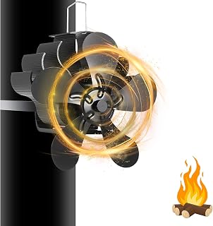 Kaminventilator, Leiser Kamin Ventilator Ofenventilator Ohne Strom, Kaminlüfter für Holz/Brennholz/Feuerstelle/Ofenrohr, Heat Powered wood Stove Fan