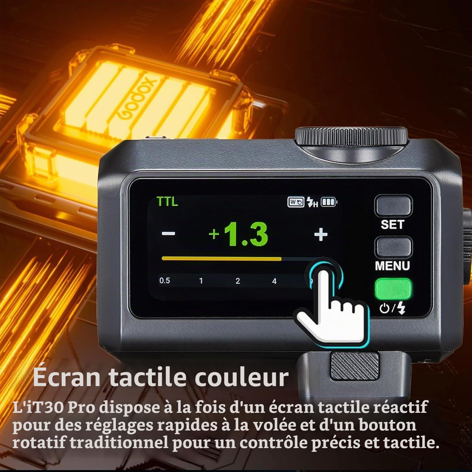 GODOX IT30PRO O Flash Appareil Photo, IT30PROO IT30 Pro O TTL HSS 1/8000s Flash, Compatible avec Olympus E-M1 Mark III, E-M5 III, E-M10 III, E-M10 IV, Panasonic GH5 II, GH6, G9, G95, G90