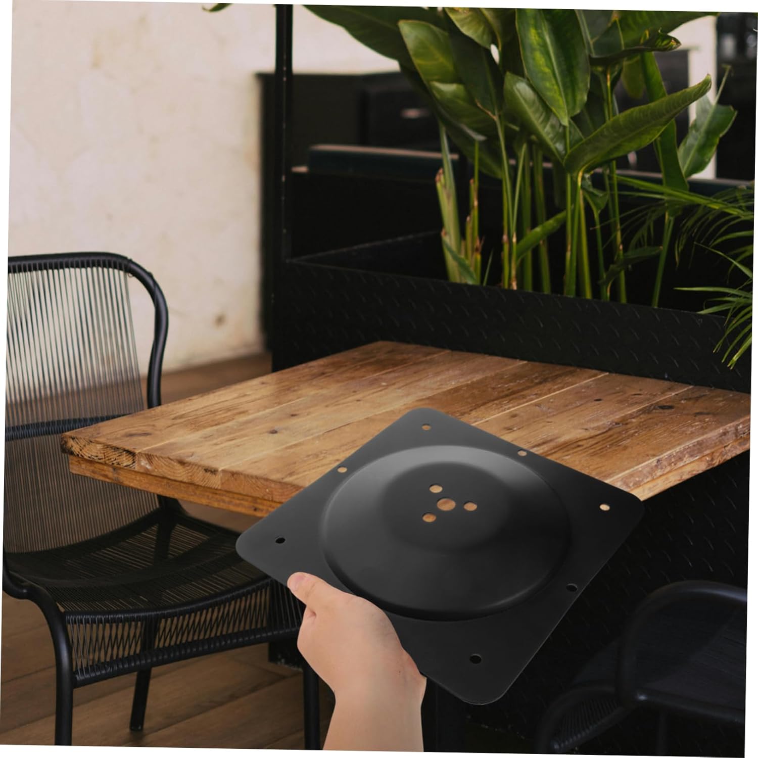 Table Leg Bracket Furniture Leg Attachment Plates Heavy Duty Iron Mounting Plates