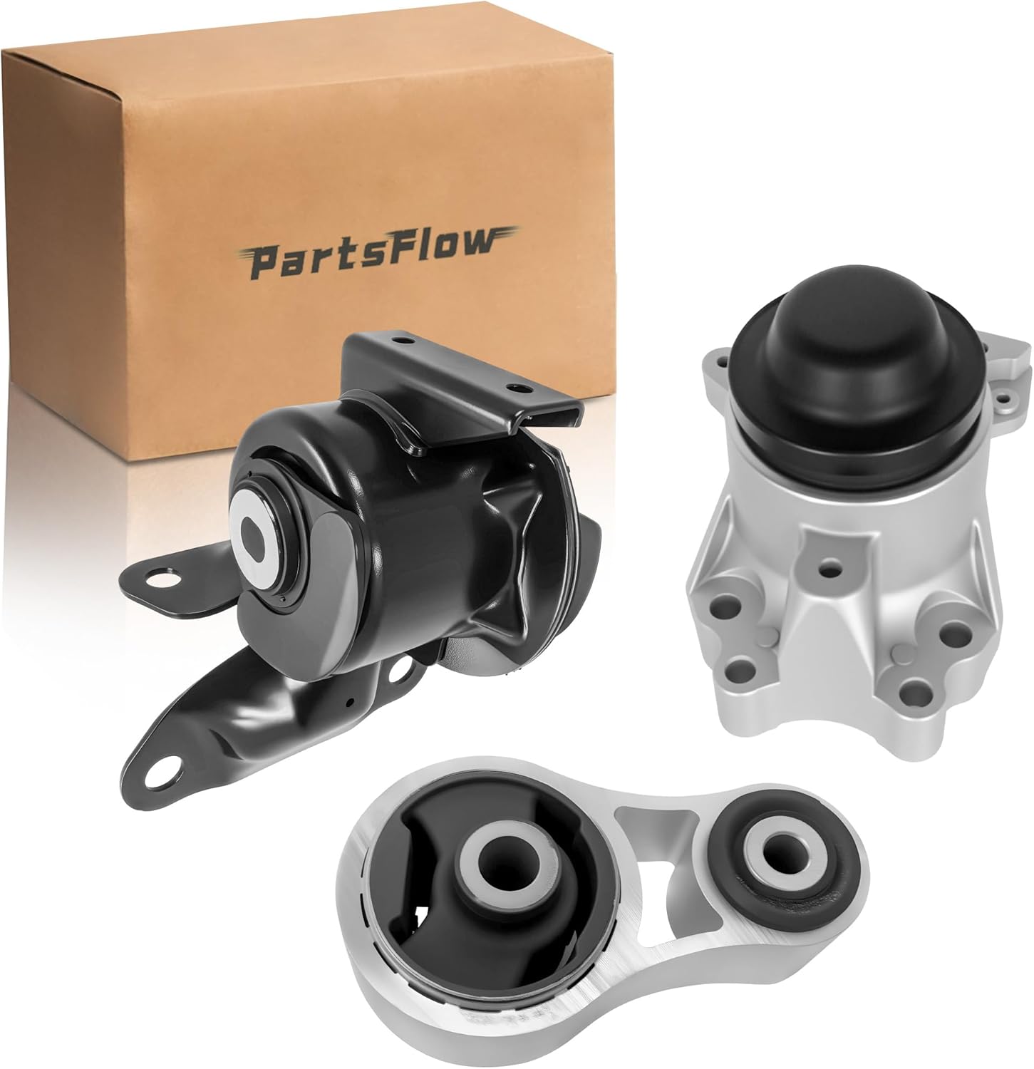 PartsFlow Set of 3 Engine Motor & Transmission Mount Compatible with 2010-2012 Mazda CX-9 3.7L AUTO, Replace OE#EM7004, A4419, A4425