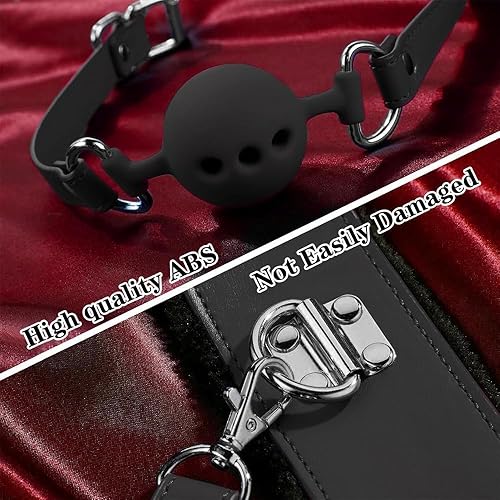Miniatura 4 de Restricciones de Bondage BDSM para Juguetes de Adultos, 12 Piezas de Equipo de Bondage y Accesorios Juguetes Sexuales para Mujeres y Parejas Negro