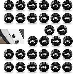 Pacote com 30 amortecedores de porta de carro – Almofadas amortecedoras de ícones de carro esportivo de silicone espesso de 2,8 cm x 1 cm, isolamento acústico anticolisão, proteção