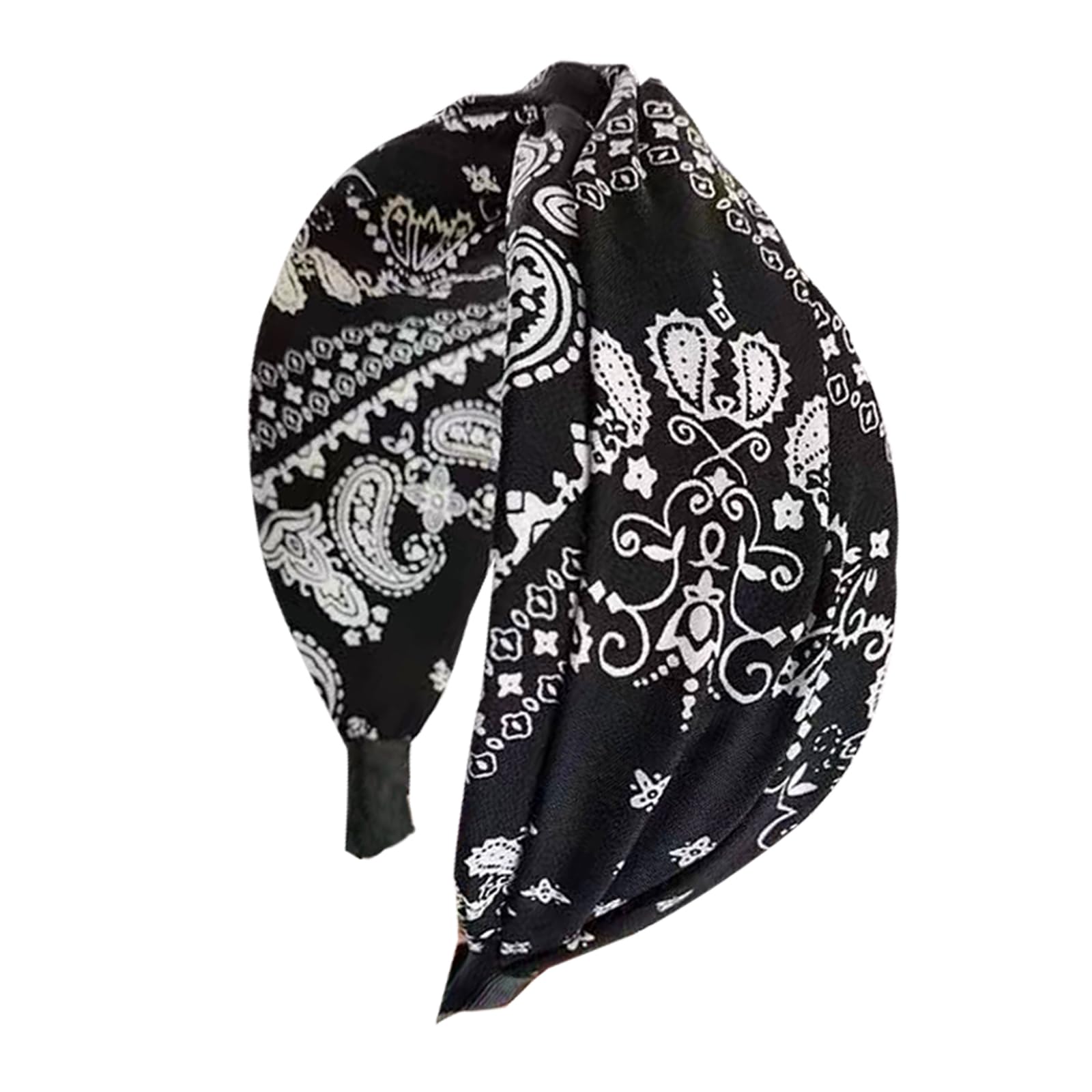 3Pcs Wide Headband French Bow Knot Hair Hoop Fabric Non-Slip Headwear Elastic Twist Hair Accessories Alice Hair Bands for Women (14ACashew) - Image 4