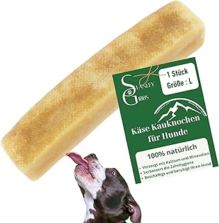 Stanley Gibbs Premium Kaukäse für Hunde : Yak Käse Hund, Käsestangen - Langer Kauspaß, Käseknochen - Gesund und Natürlich, Robust und Strapazierfähig, Lecker (Größe L, 1er-Pack) product image