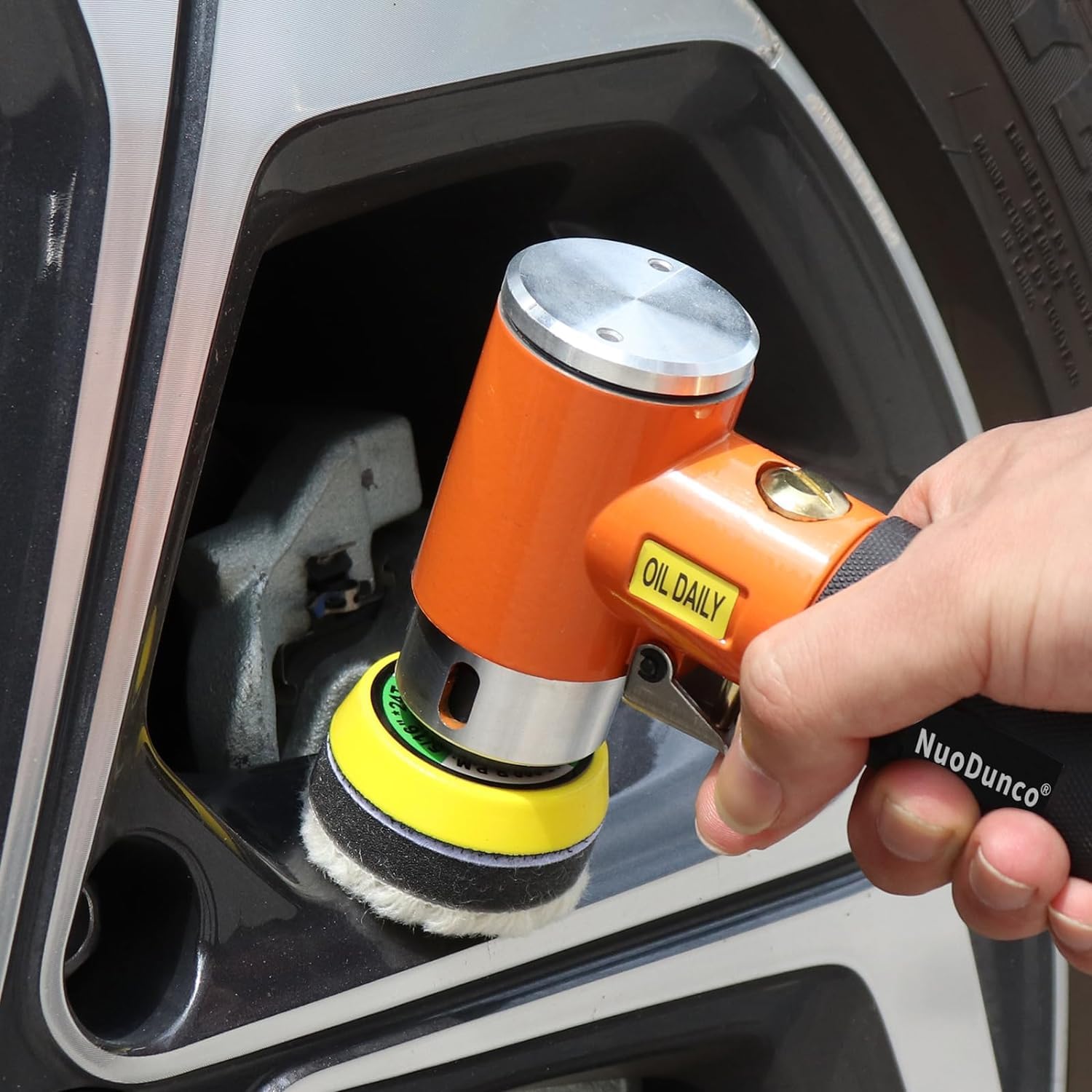 Mini Ponceuse excentrique，Air Sander Pour ponçage et polissage | Doté d’amortisseurs anti-fatigue, réglage vitesse rapide, faible bruit, adapté au ponçage métallique