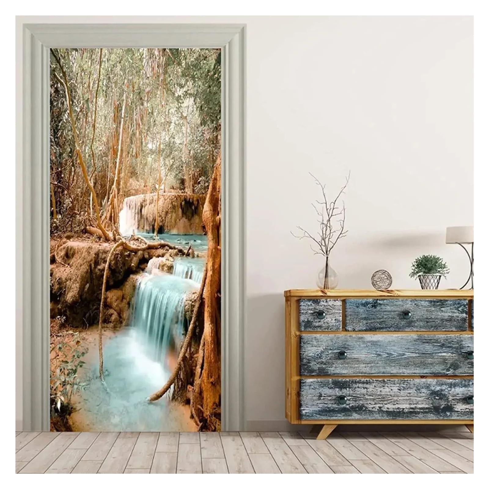 Affiche murale océan sticker de porte autocollant paysage nature en PVC