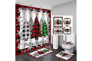 Christmas Bathroom Set transforms your bathroom into a winter wonderland