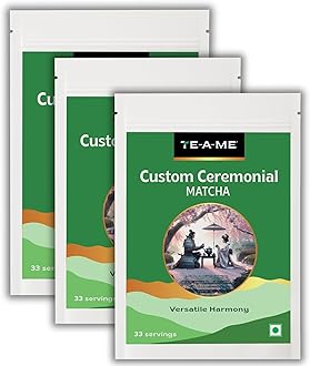 TE-A-ME Matcha Tea Powder - 150g (99 Servings) | Superfood | Custom Ceremonial Japanese Matcha Green Tea Powder