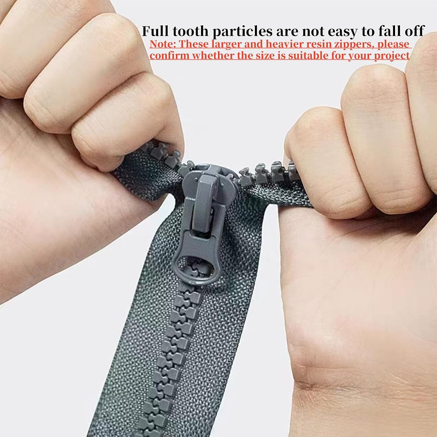 Wonesifee Separating Zippers #8Two Way Long Resin Plastic Zippers Double Slider 6pcs 32" for Sewing Parka Down Jacket Coat Clothes Large Molded Heavy Duty Bulk 6 Colors 32inch