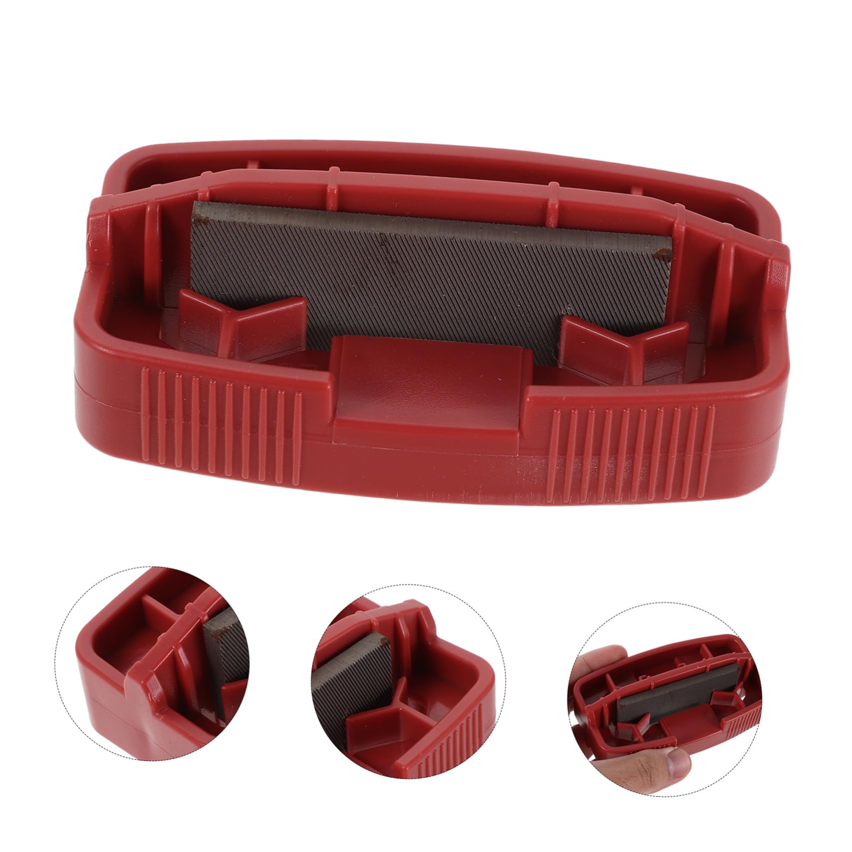 GALPADA Afilador de Cantos para Esquí y Snowboard Rojo, Regla de Posicionamiento y Calibrador de Bisel para Ajuste Preciso, Herramienta de Guía de Cantos Lateral para Deportes de Invierno