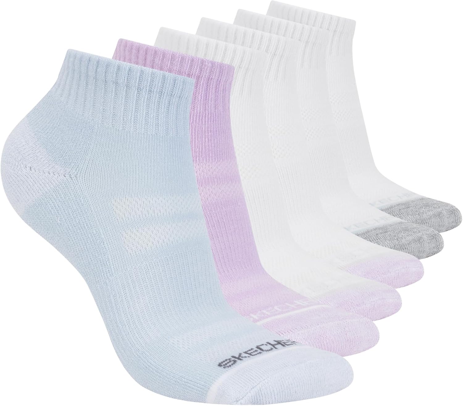 Skechers Women's Performance Quarter Crew Socks (6-Pack)