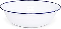 Vista 6 de Enamelware Cuenca Mediana, 8 cuartos de galón, Azul/Blanco Splatter (individual)