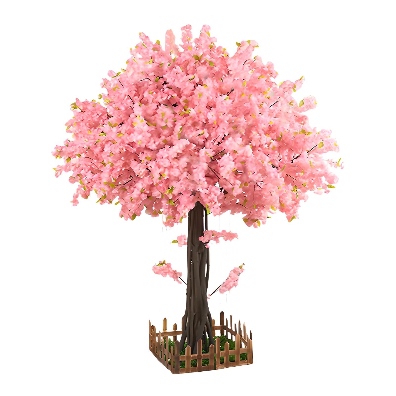 Albero artificiale alto 2,5M rosa per decorazione interna - Albero finto largo 2M con foglie realistiche per soggiorno e camera da letto