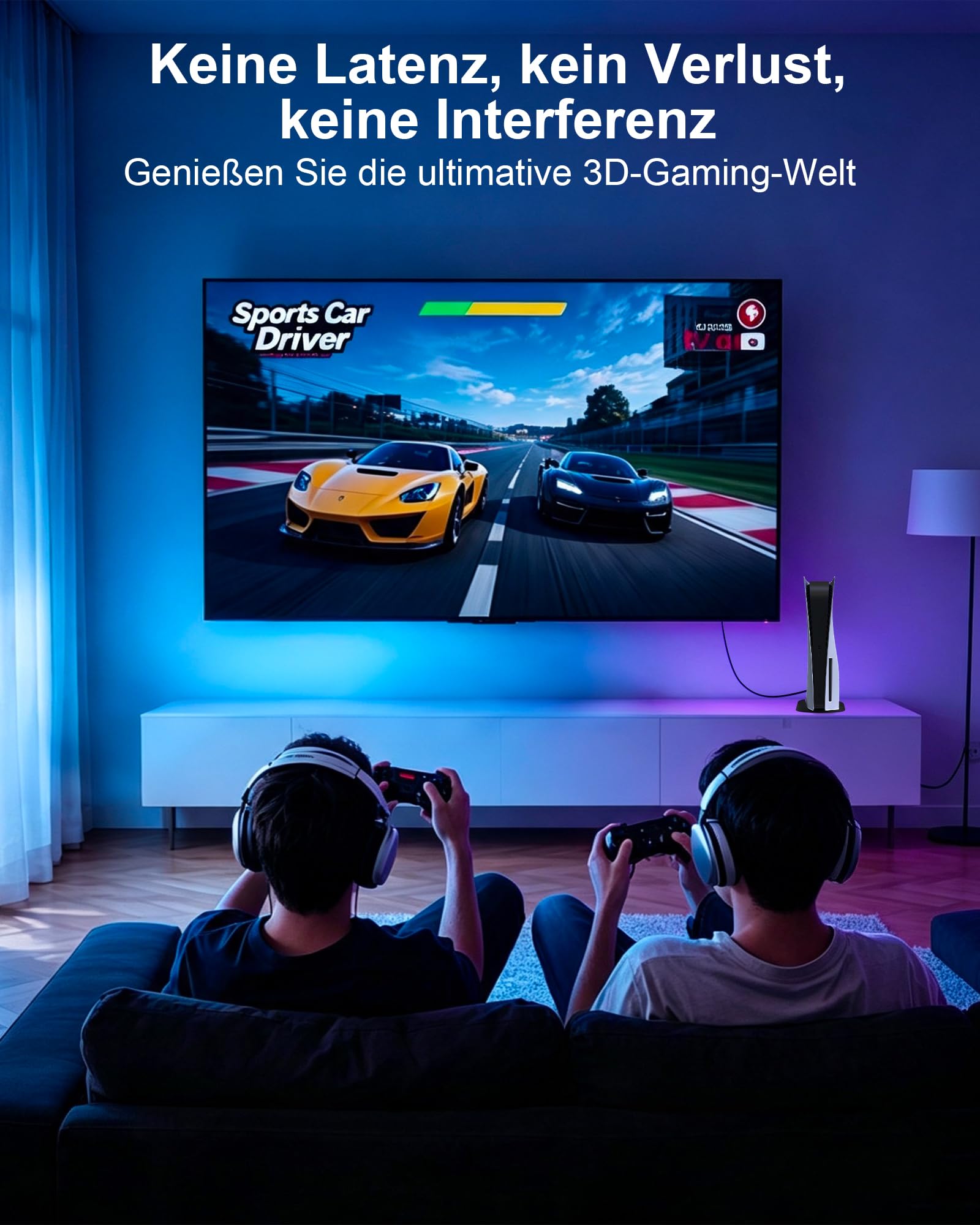 Cavo HDMI da 5 m, 48 Gbps, ultra veloce, sottile, 8K a 60 Hz, 4K a 240 Hz, HDR dinamico, eARC, HDCP 2.2 e 2.3, 3D, compatibile con laptop, PC, PS5, Xbox, HDTV, proiettore