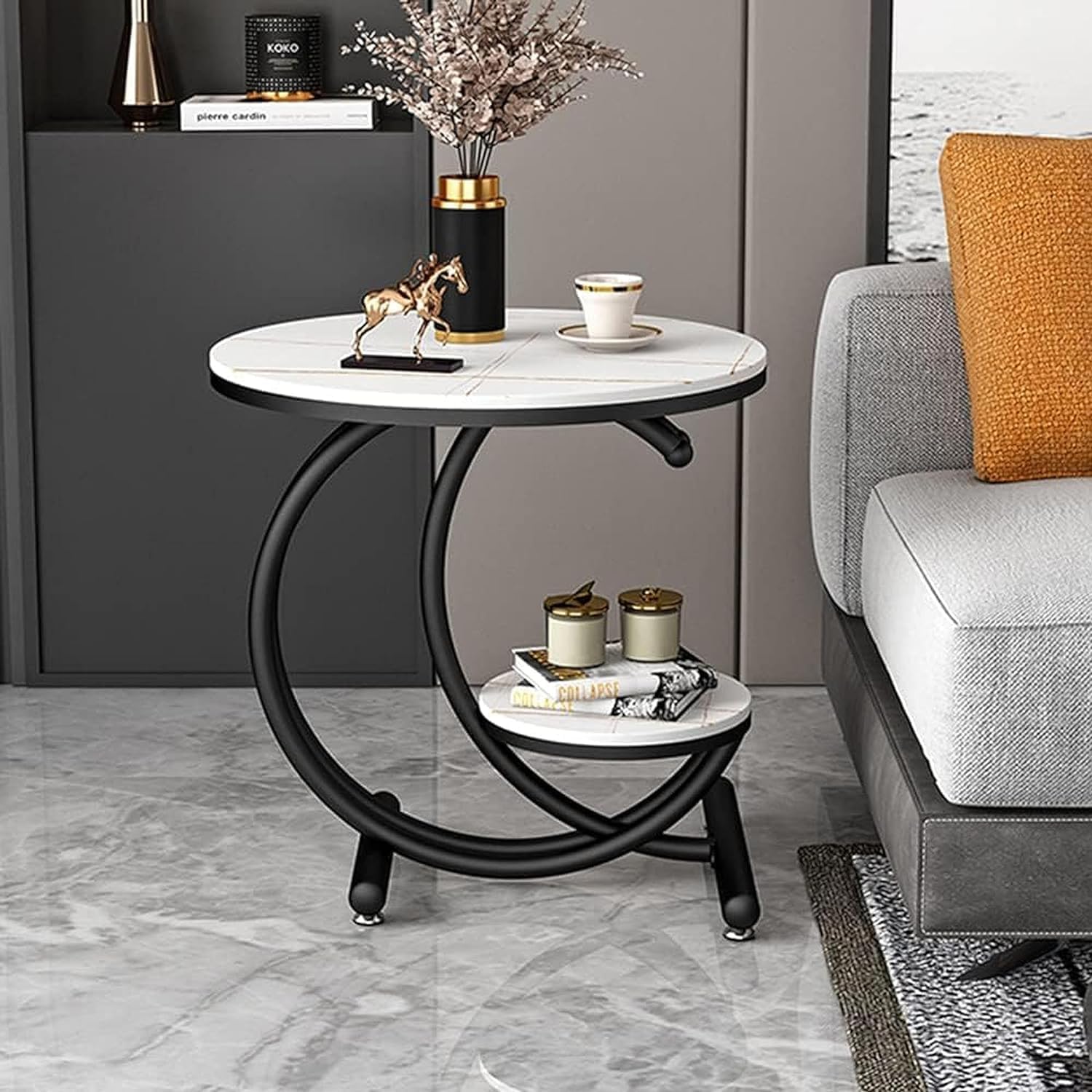 See full amazon price history chart for WoodenZone 2 Tier Metal Frame Coffee Table End Table Sofa Side Bedside Table Snackes Tea Table for Living Room Bedroom or Office (White Black) WoodenZone 2 Tier Metal Frame Coffee Table End Table Sofa Side Bedside Table Snackes Tea Table for Living Room Bedroom or Office (White Black) (B0D9TV9W3D) Amazon Price History, Amazon Price Tracker