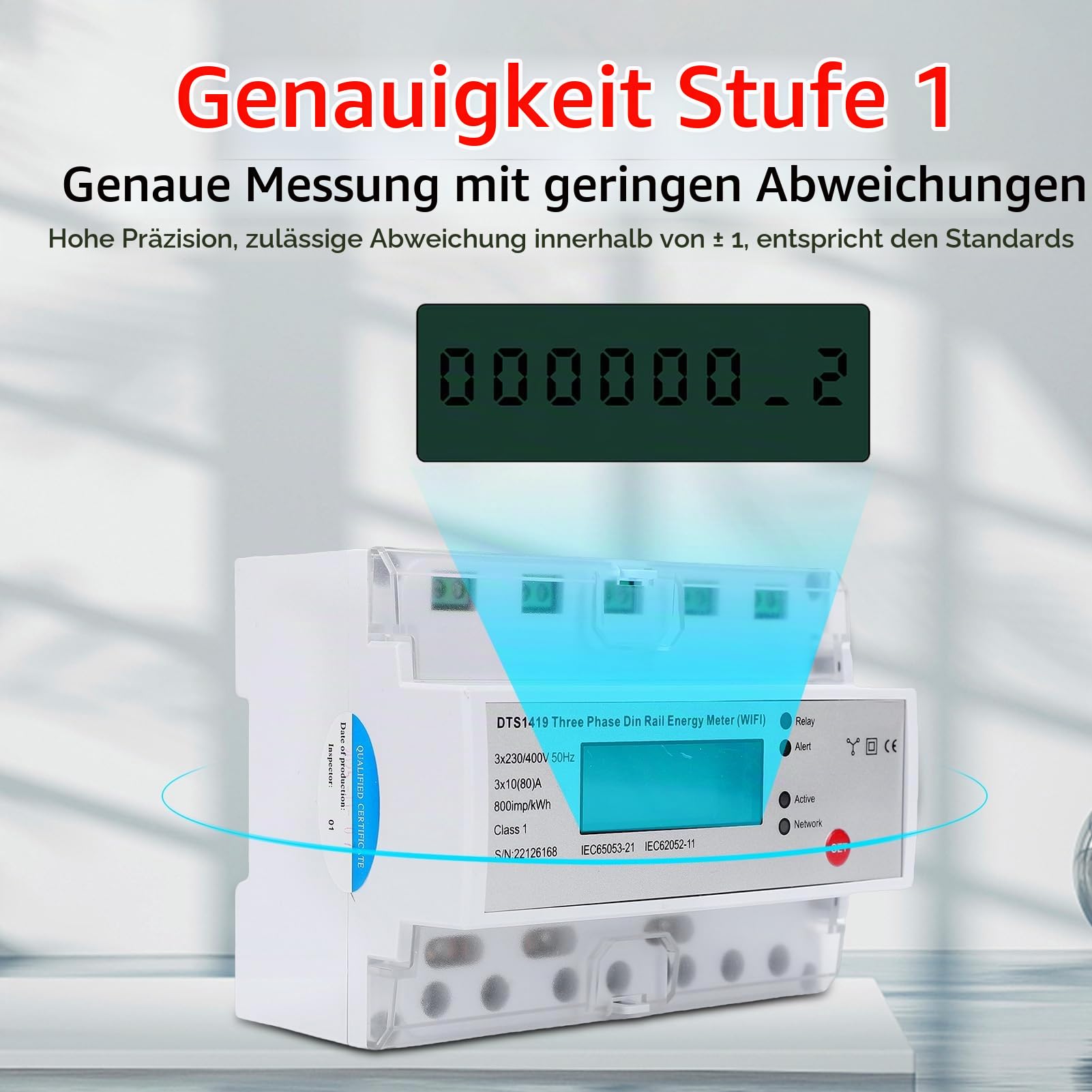 TY WiFi 7P 3-Phasen-Relaismodul Elektromagnetisches Relais mit Energiemessung Fernbedienung Timer-Funktion für gewerbliche, industrielle und private Anwendungen