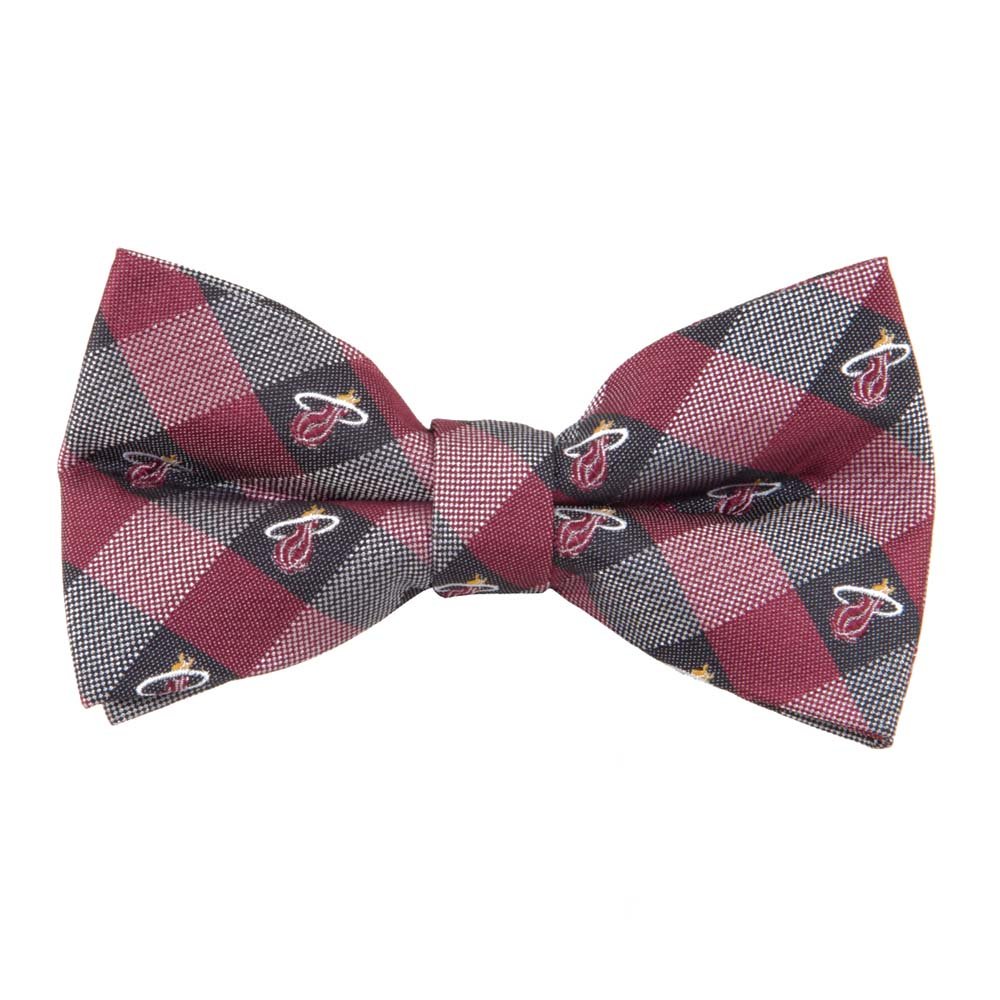 Eagles Wings Miami Heat Checked Logo Bow Tie - NBA Basketball Team Logo