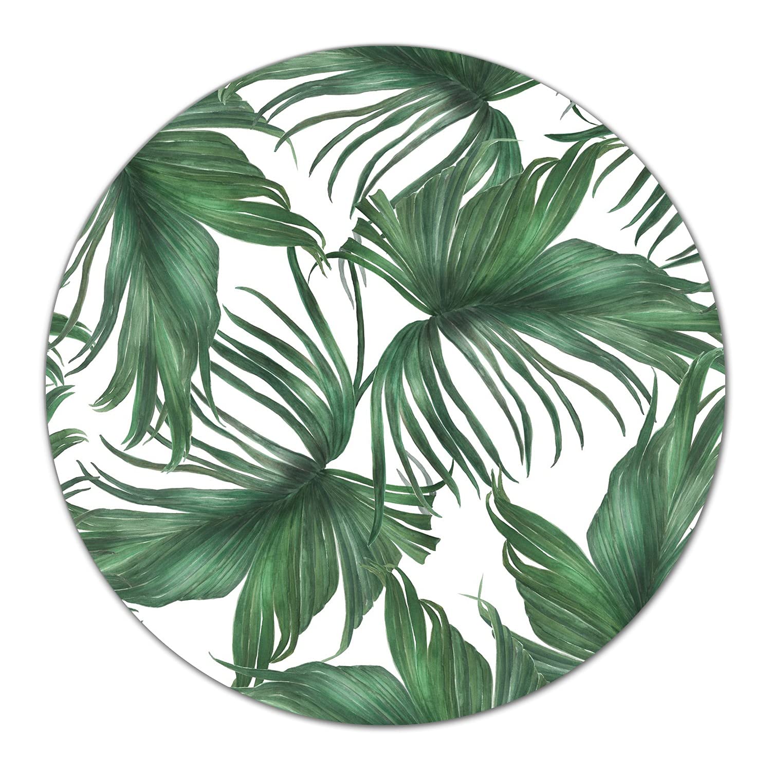 Coloray Glas Schneidebrett 40cm Herdabdeckplatte Servieren von Speisen Spritzschutz Glasabdeckplatte Gehärtetes Glas Induktionsherdabdeckung - Palmblatt
