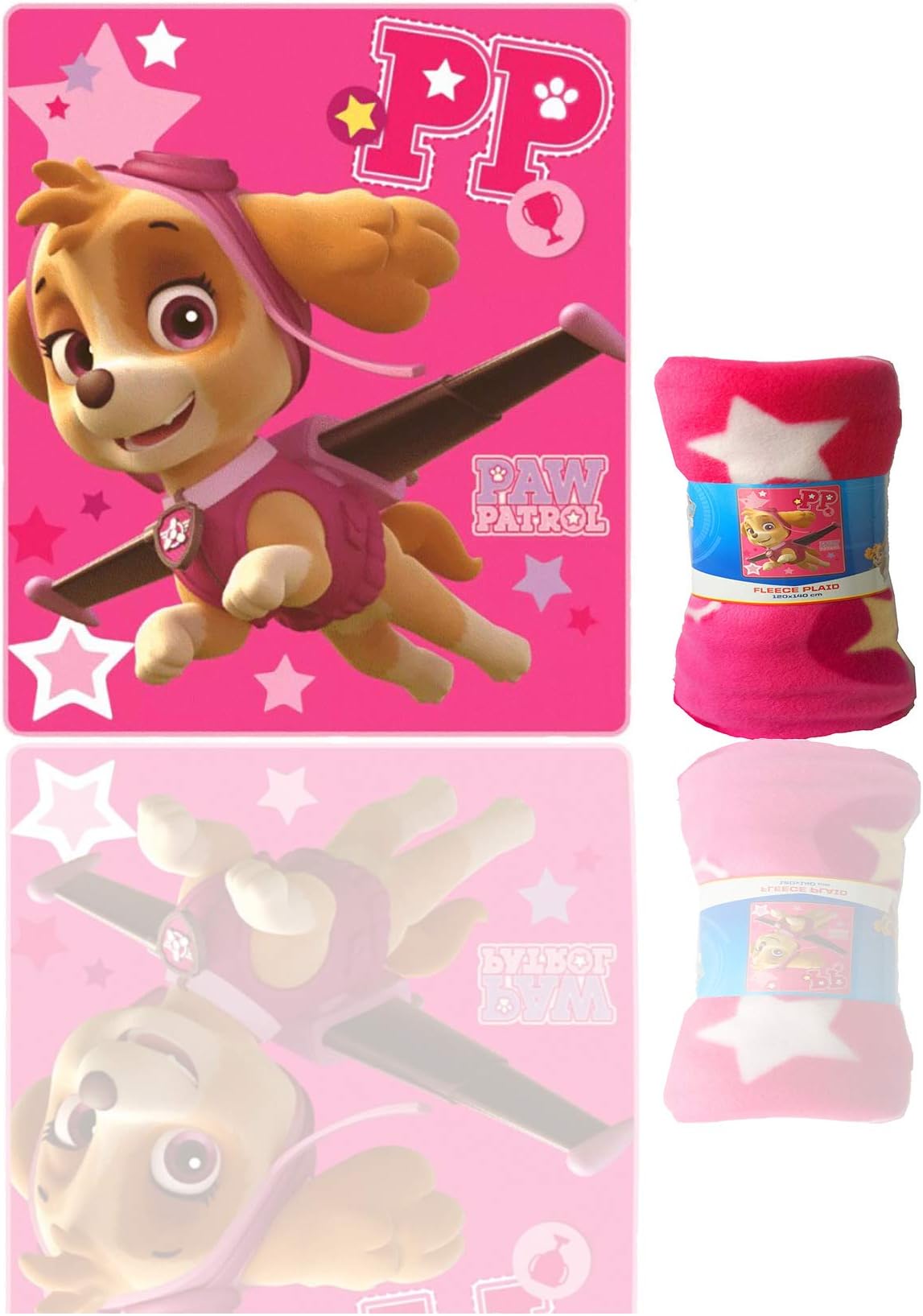 SETINO Paw Patrol Skye Blanket Soft Touch Fleece Plaid Blanket ,Official Licenced