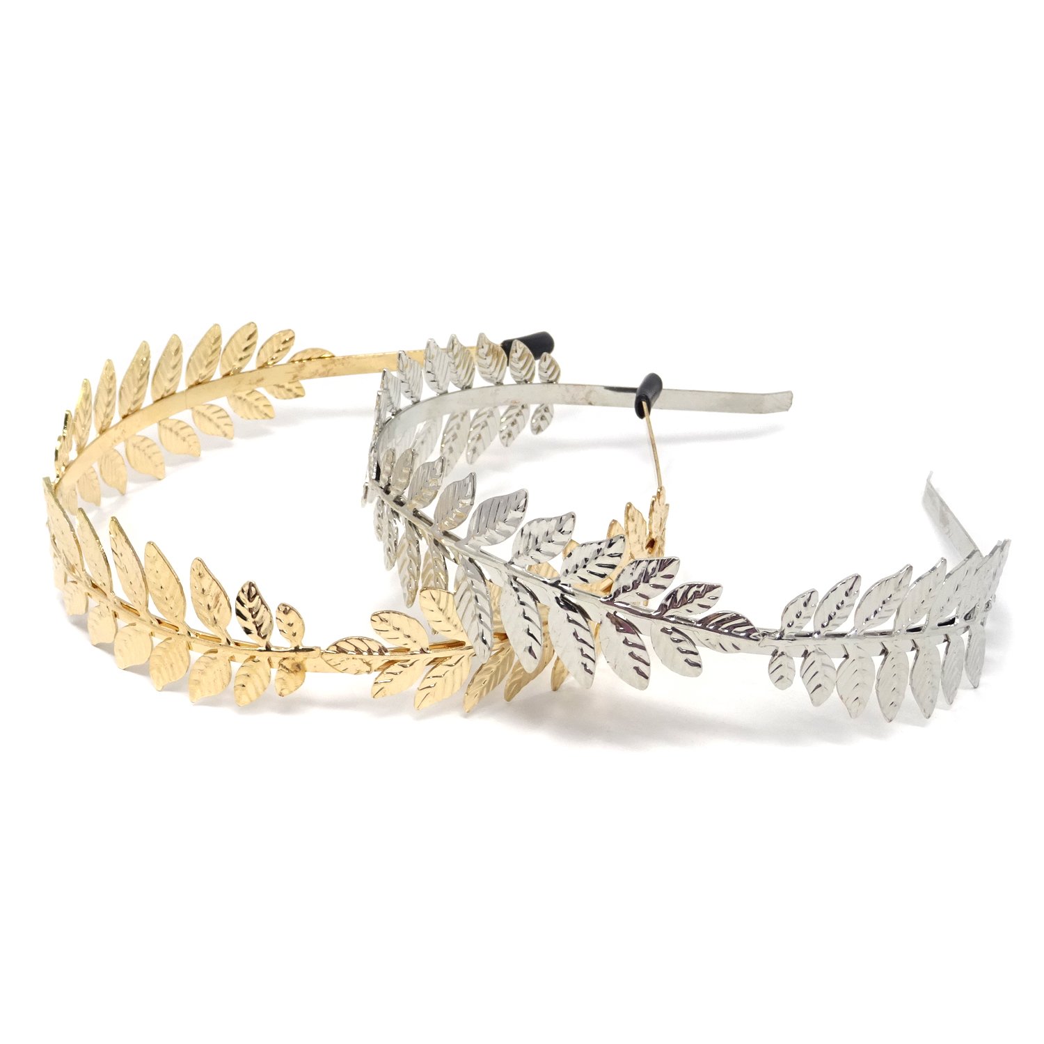 Honbay 2PCS Leaf Tiara Leaf Headband Roman Goddess Leaf Branch Dainty Bridal Leaf Headband Bridal Hair Crown Head Dress